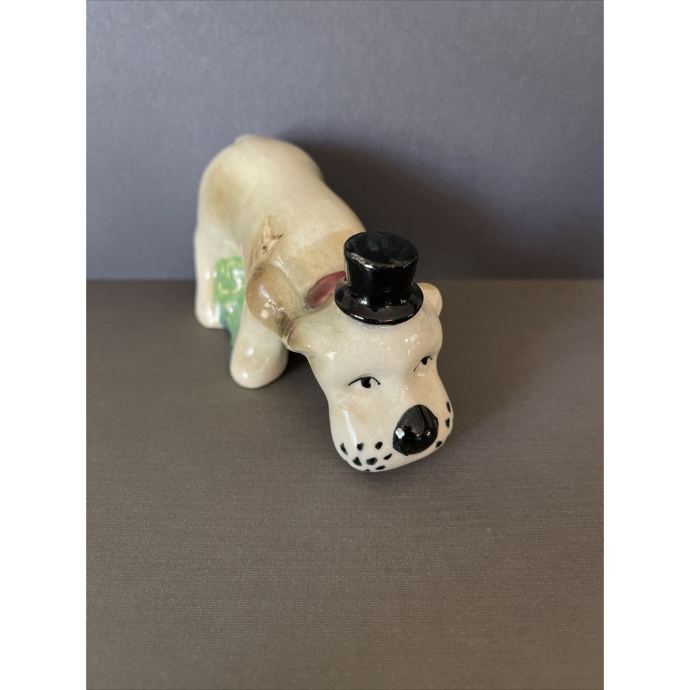 Vintage Midcentury Hound Dog Top Hat Figurine Anthropomorphic Dapper Japan